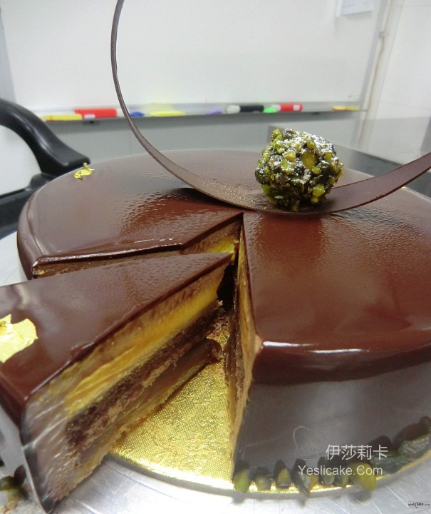Passion Fruit Chocolate Mousse Cake