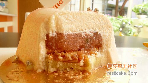 可口的橙心甜点