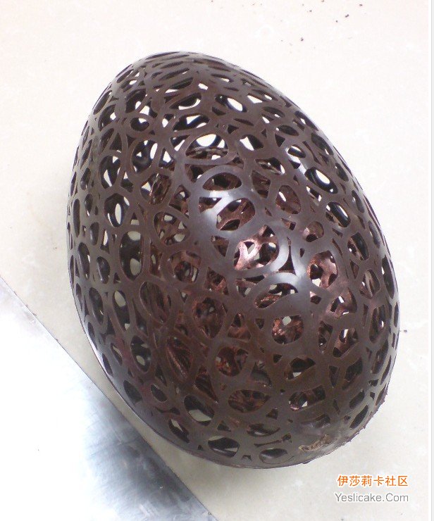 立体巧克力作品：蛋